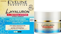 Ultra-Moisturizing Cream Filler - Eveline Cosmetics BioHyaluron 3X Retinol System 40+ — photo N2