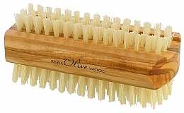 Olive Wood Hand & Nail Brush - Hydrea London Olive Wood Nail Brush Large With Pure Bristle — photo N1