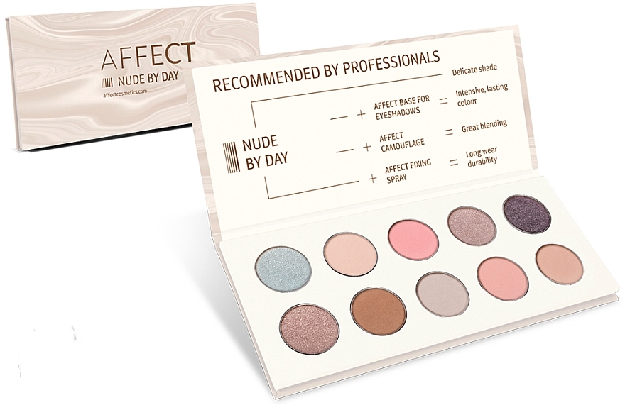 Pressed Eyeshadow Palette - Affect Cosmetics Nude By Day Eyeshadow Palette — photo N1