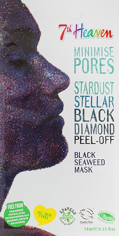 Black Peel-Off Mask - 7th Heaven Stardust Black Diamond Peel-Off Black Seaweed Mask — photo N7