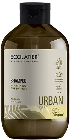 Nourishing Shampoo for Dry Hair "Avocado & Mallow" - Ecolatier Urban Nourishing Shampoo — photo N1