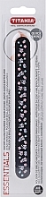 Nail Buffer, 17.5 cm, 400/400, 1460 B, black - Titania Rapid Gloss Buffer & Stick On Nails — photo N1