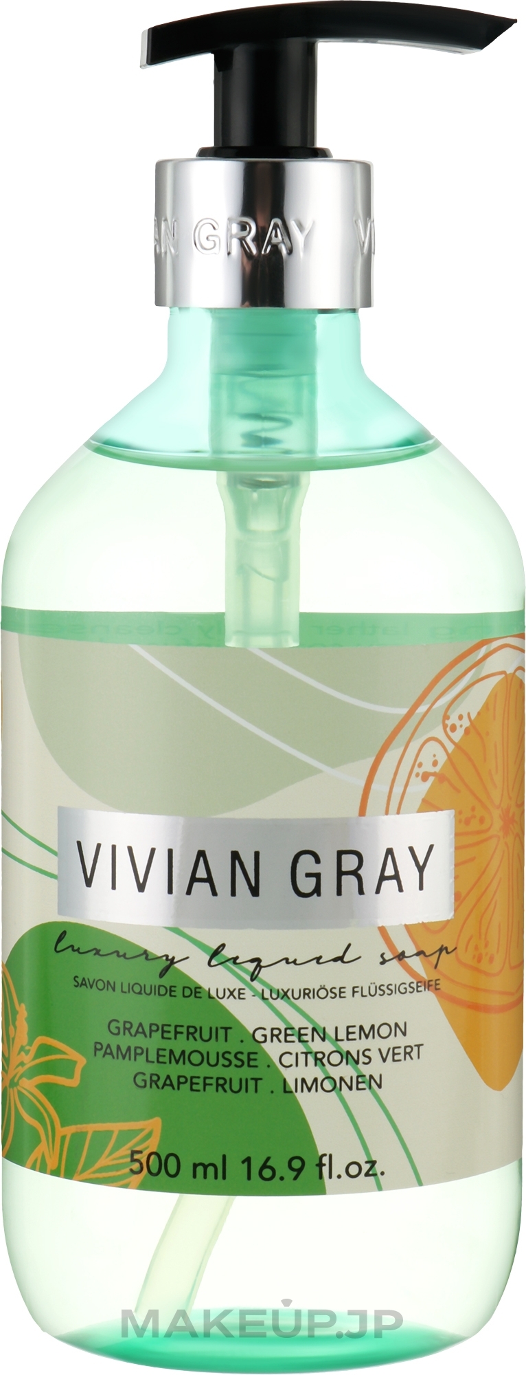 Grapefruit & Green Lemon Liquid Soap - Vivian Gray Liquid Soap Grapefruit & Green Lemon — photo 500 ml
