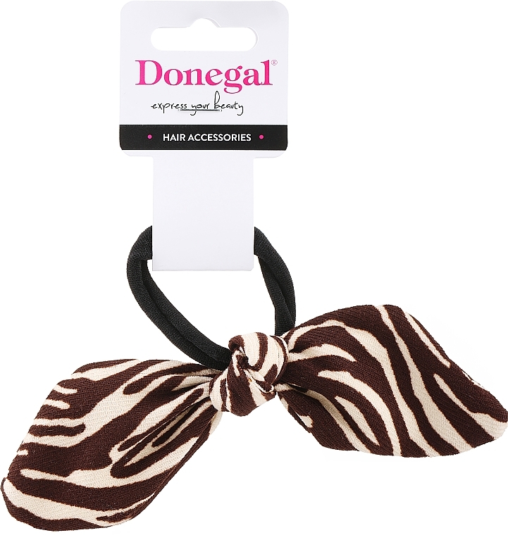 Hair Tie FA-5621, brown zebra - Donegal — photo N1