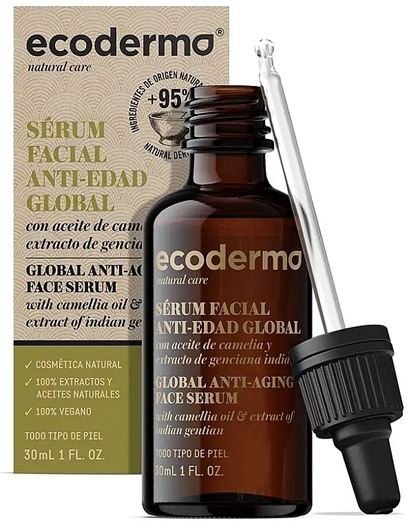 Face serum - Ecoderma Global Anti-Aging Face Serum — photo N1