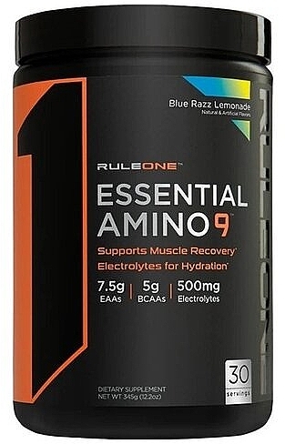 Amino Acid Complex - Rule One Essential Amino 9 Blue Razz Lemonade — photo N1