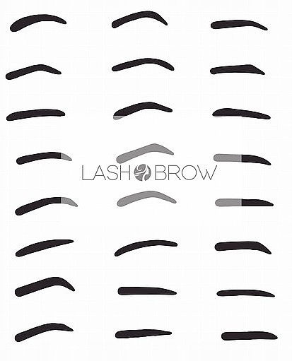Brow Shaping Stencil, 24 forms - Lash Brow — photo N2