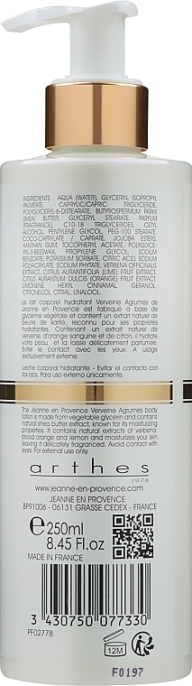 Verbena & Citrus Body Milk - Jeanne en Provence Verveine Verbena Citrus Moisturising Body Lotion — photo N3