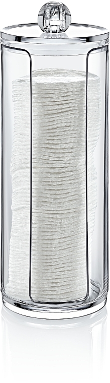 Large Cotton Pads Cylinder 6x17 cm, transparent - BoxUp — photo N1