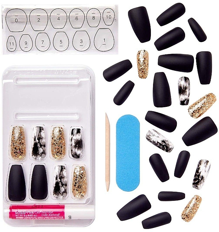 False Nail Set - Kiss Voguish Fantasy Nails — photo N2