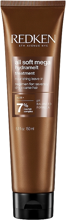 Leave-in Nourishing & Softening Care for Dry & Brittle Hair - Redken All Soft Mega HydraMelt Cream — photo N1