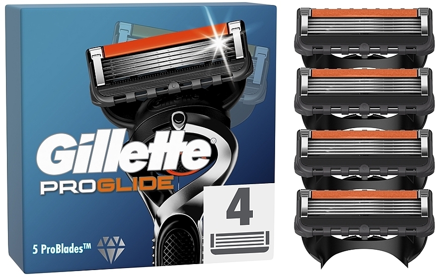 Shaving Razor Refills, 4 pcs. - Gillette ProGlide  — photo N1