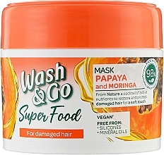 Fragrances, Perfumes, Cosmetics Damaged Hair Papaya and Moringa Mask - Wash&Go Super Food Mask