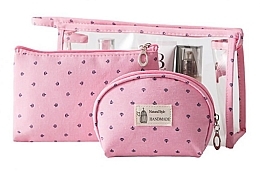 3in1 Makeup Bag Set, pink - Ecarla Cosmetic Kit 3in1 — photo N1