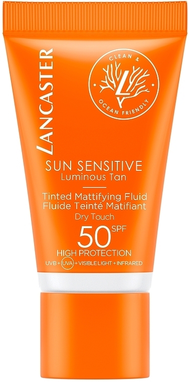 Tinted Mattifying Face Fluid - Lancaster Sun Sensitive Tinted Mattifying Fluid SPF50 (sample) — photo N1