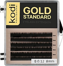 Gold Standard B 0.12 False Eyelashes (6 rows: 8 mm) - Kodi Professional — photo N1