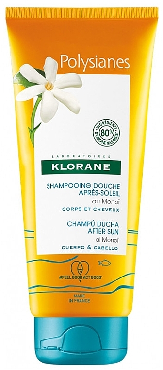 Shower Gel-Shampoo - Klorane Polysianes After-Sun Shower Shampoo Monoi — photo N1