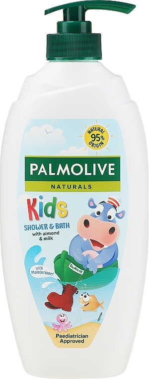 Kids Shower Cream "Hippopotamus" - Palmolive Naturals Kids Shower & Bath With Almond Milk — photo N1