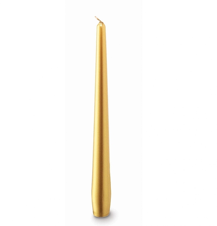 Tapered Candle, golden - Bolsius Candle — photo N1