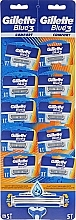 Fragrances, Perfumes, Cosmetics Disposable Shaving Razor Set, 10 pcs - Gillette Blue 3 Comfort