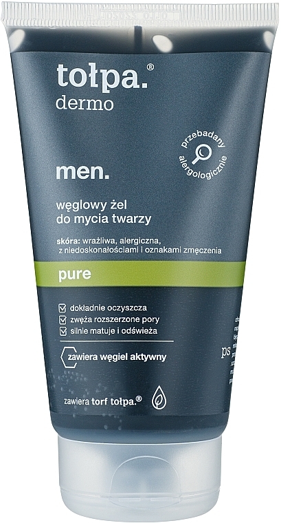 Tołpa Dermo - Men Pure Charcoal Face Wash Gel — photo N1