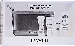 Fragrances, Perfumes, Cosmetics Set - Payot Face & Body Travel Kit (micel/milk/30ml + cr/15ml + b/scr/8ml + face/foam + bag)