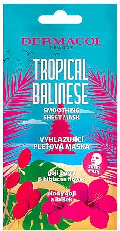 Smoothing Sheet Mask - Dermacol Tropical Balinese Smoothing Face Mask — photo N1