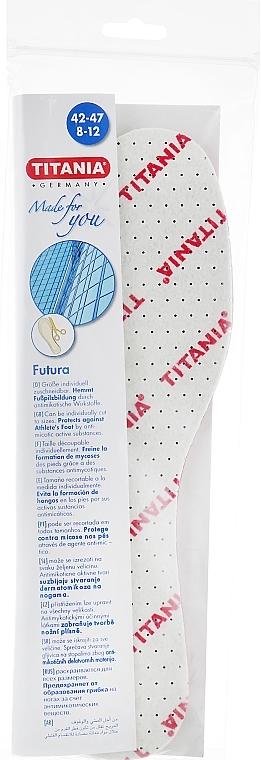 Anti-Fungus Shoe Insoles 'Futura', 5361 - Titania — photo N3