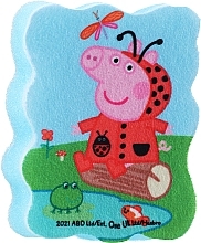 Kids Bath Sponge 'Peppa Pig', Peppa ladybug, blue - Suavipiel Peppa Pig Bath Sponge — photo N1