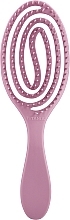 Massage Hair Brush 'Flexi', oval, 24 cm, lilac - Titania — photo N1