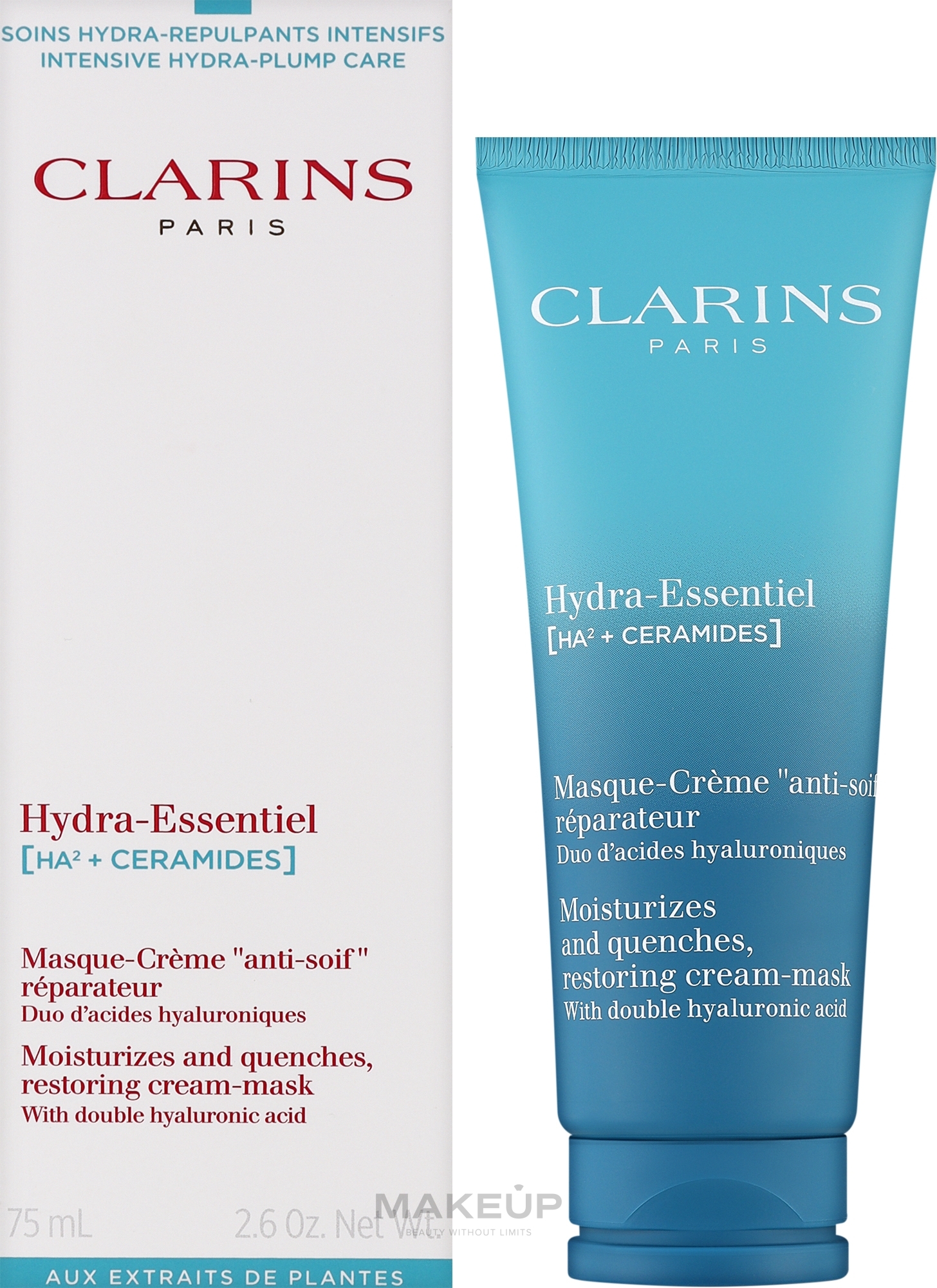 Restoring Face Cream-Mask - Clarins Hydra-Essentiel HA2+ Ceramides Restoring Cream-Mask — photo 75 ml