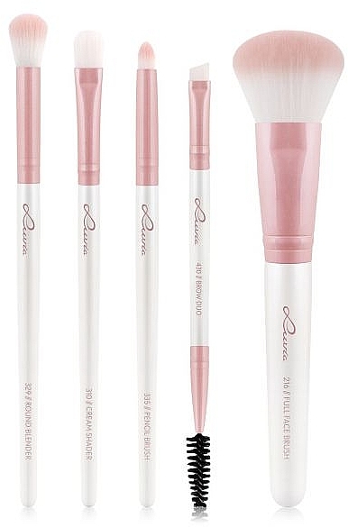 Makeup Brush Set, 5 pcs - Luvia Cosmetics Daily Selection Prime Vegan Candy Brush Set — photo N1