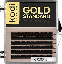 Fragrances, Perfumes, Cosmetics Gold Standard C 0.03 False Eyelashes (6 rows: 8 mm) - Kodi Professional