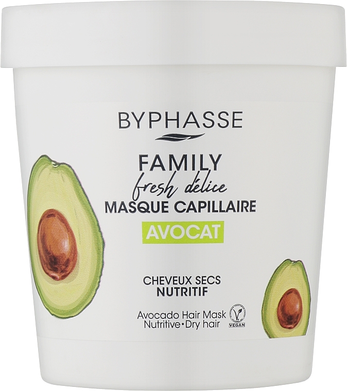 Avocado Mask for Dry Hair - Byphasse Family Fresh Delice Mask — photo N1