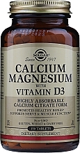 Fragrances, Perfumes, Cosmetics Dietary Supplement "Calcium, Magnesium with Vitamin D3" - Solgar Calcium Magnesium with Vitamin D3