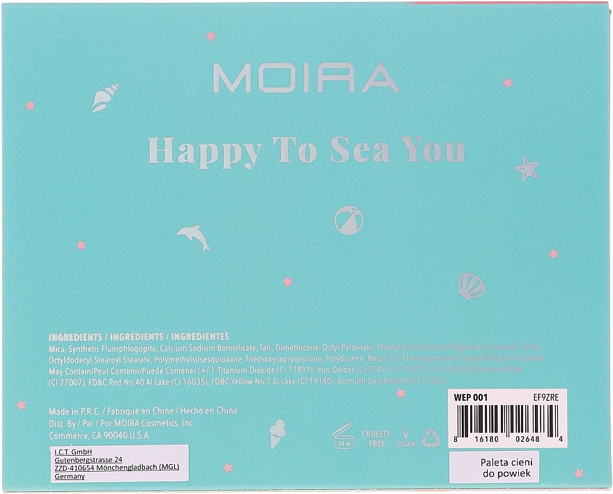 Eyeshadow Palette - Moira Happy To Sea You Shadow Palette — photo N3