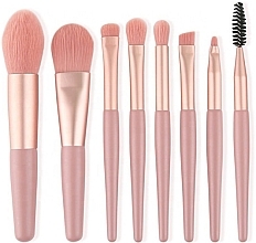 Fragrances, Perfumes, Cosmetics Professional Makeup Brush Set,8 pcs, rose gold - Deni Carte