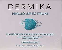 Fragrances, Perfumes, Cosmetics Skin Elasticity Hyaluronic Cream 40+ - Dermika Hialiq Spectrum Hyaluronic Restoring Cream 40+