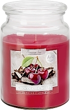 Premium Scented Candle in Jar 'Chocolate & Cherry' - Bispol Premium Line Scented Candle Chocolate Cherry — photo N1