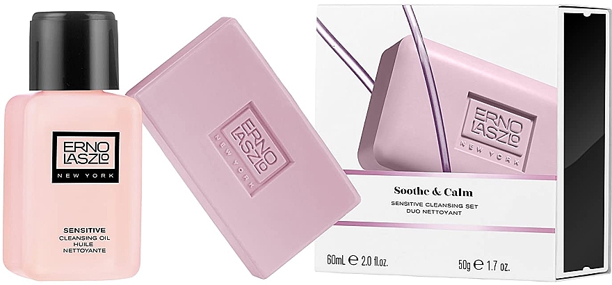 Set - Erno Laszlo Sensitive Cleansing Set (oil/60ml + soap/50g) — photo N1