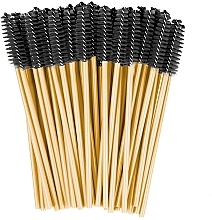 Lash & Brow Brush, black with gold handle - Clavier — photo N2