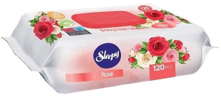 Rose Wet Wipes 120 pcs - Sleepy Rose Wet Wipes — photo N1