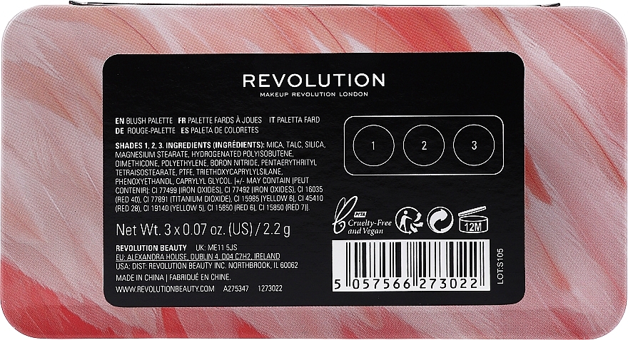 Blush Palette - Makeup Revolution Flamingo Mini Trio Blush Palette Oh My Blush — photo N3