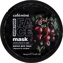 Fragrances, Perfumes, Cosmetics Sweet Cherry & Sage Face Mask - Cafe Mimi Face Mask