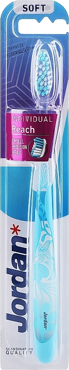 Individual Reach Soft Toothbrush, light blue with jellyfish - Jordan Individual Reach Soft — photo N1