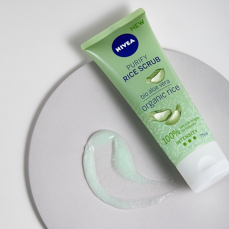 Face Scrub "Aloe Vera and Iris" - Nivea Purify Rice Scrub — photo N3