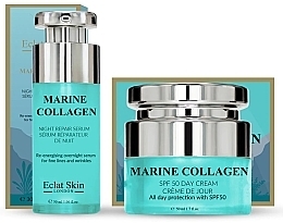 Fragrances, Perfumes, Cosmetics Set - Eclat Skin London Marine Collagen (f/cr/50ml + f/ser/30ml)