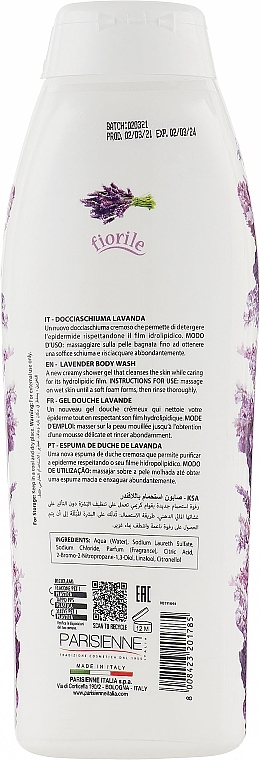 Lavender Shower Gel - Parisienne Italia Fiorile Body Wash Lavender — photo N2