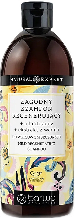 Regenerating Shampoo for Damaged Hair - Barwa Natural Expert Mild Regenerating Shampoo — photo N1