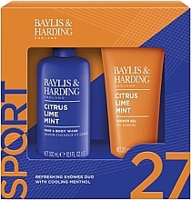 Set - Baylis & Harding Citrus Lime & Mint Men's Refreshing Shower Duo Gift Set (sh/gel/200ml + shm/300ml) — photo N1